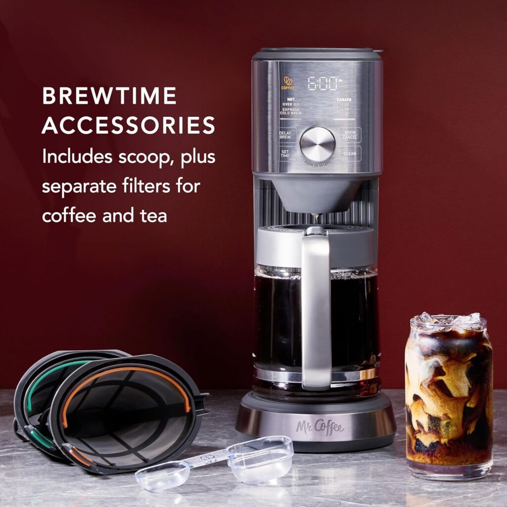 Mr. Coffee Perfect Brew, Intelligent Coffee Maker, Cold Brew Maker  Tea Brewer